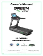 GREEN SERIES FITNESS CIR-TM8000E-G Owner'S Manual preview