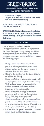 GreenBrook LVBLB-A Installation Instructions preview