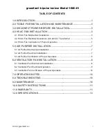 Preview for 2 page of greenfan 1600-01 Installation, Operation And Maintenance Instructions