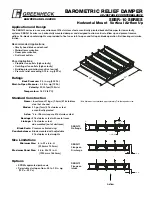 Greenheck Barometric Relief Damper SEBR-10 Specification Sheet preview