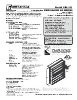 Greenheck Combination Fire Smoke Damper FSD-211 Specification Sheet предпросмотр