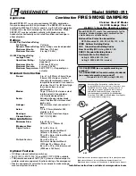 Предварительный просмотр 1 страницы Greenheck Combination Fire Smoke Dampers SSFSD-211 Specification Sheet