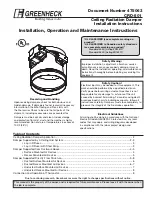 Greenheck CRD-501 Installation, Operation And Maintenance Instructions предпросмотр