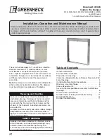 Greenheck DFD 150 Series Installation, Operation And Maintenance Manual preview