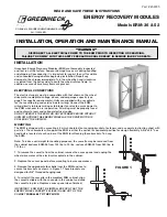 Предварительный просмотр 1 страницы Greenheck ERM-36 Series Installation, Operation And Maintenance Manual