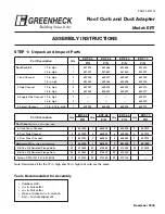 Greenheck ERT Series Assembly Instructions Manual preview