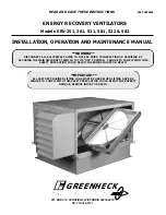 Greenheck ERV-251 Installation, Operation And Maintenance Manual предпросмотр