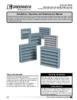 Preview for 1 page of Greenheck ESJ-202 Installation, Operation And Maintenance Manual