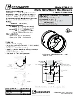 Greenheck FDR-510 Specification Sheet предпросмотр