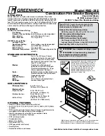 Предварительный просмотр 1 страницы Greenheck FSD-312 Specifications