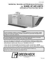 Preview for 1 page of Greenheck IG-100 Installation, Operation And Maintenance Manual