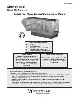 Greenheck IGX Installation, Operation And Maintenance Manual предпросмотр