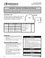 Предварительный просмотр 1 страницы Greenheck MAC-CM-L Installation, Operation And Maintenance Manual