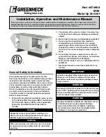 Preview for 1 page of Greenheck MSX Installation, Operation And Maintenance Manual