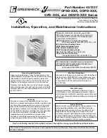 Preview for 1 page of Greenheck ODFD-XXX Installation & Operation Manual