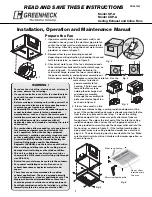 Greenheck SP-A Installation, Operation And Maintenance Manual предпросмотр