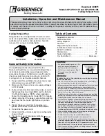 Предварительный просмотр 1 страницы Greenheck SP-AP0511W Installation, Operation And Maintenance Manual