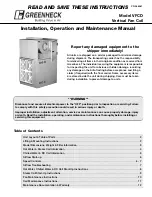 Greenheck VFCD Installation, Operation And Maintenance Manual предпросмотр