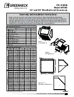 Greenheck WTHD series Assembly And Installation Instructions Manual preview