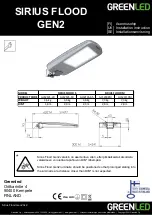 GREENLED SIRIUS FLOOD GEN2 Installation Instruction предпросмотр