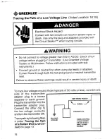 Предварительный просмотр 16 страницы Greenlee 00521 Circuit Seeker Operating And Maintenance