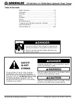 Preview for 2 page of Greenlee 1722-M4 Operation, Service And Parts Instruction Manual