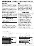 Preview for 4 page of Greenlee 1722-M4 Operation, Service And Parts Instruction Manual