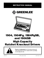 Greenlee 1904 Instruction Manual preview