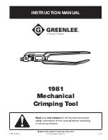 Greenlee 1981 Instruction Manual preview