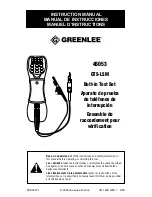 Greenlee 46053 Instruction Manual предпросмотр