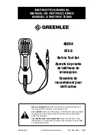 Preview for 1 page of Greenlee 46054 Instruction Manual