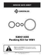 Preview for 1 page of Greenlee 52061455 Service Data Sheet