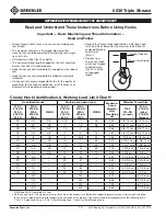 Предварительный просмотр 10 страницы Greenlee 6036 Triple Sheave Instruction Manual