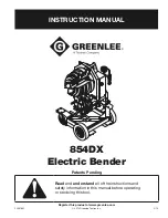 Greenlee 854DX Instruction Manual предпросмотр