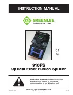 Preview for 1 page of Greenlee 910FS Instruction Manual