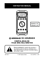 Greenlee 93-105 Instruction Manual предпросмотр