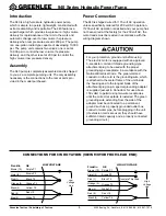 Preview for 4 page of Greenlee 940 Operation, Service And Parts Instruction Manual