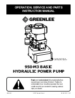 Greenlee 950-M3 Operation, Service And Parts Instruction Manual preview