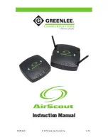 Предварительный просмотр 1 страницы Greenlee AirScout Instruction Manual