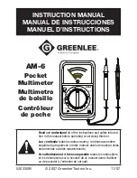 Greenlee AM-6 Instruction Manual preview