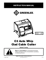 Greenlee C3 Auto Whip Clad Cable Cutter Instruction Manual preview