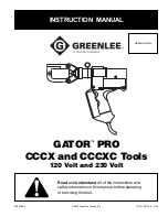 Preview for 1 page of Greenlee CCCX Instruction Manual