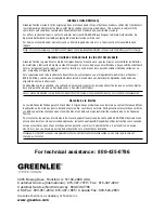 Предварительный просмотр 52 страницы Greenlee CM-1300 Instruction Manual