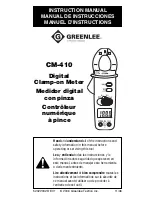 Greenlee CM-410 Instruction Manual preview