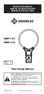 Preview for 1 page of Greenlee CMF-110 Instruction Manual