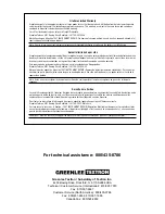 Preview for 48 page of Greenlee CMGRT-100 Instruction Manual