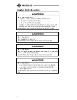 Preview for 4 page of Greenlee CS-2072 Instruction Manual