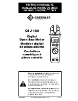 Preview for 1 page of Greenlee CSJ-100 Instruction Manual