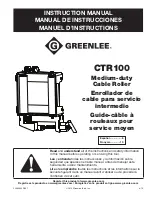 Greenlee CTR100 Instruction Manual preview