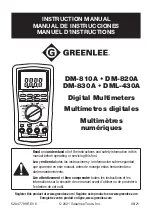 Greenlee DM-210A Instruction Manual preview